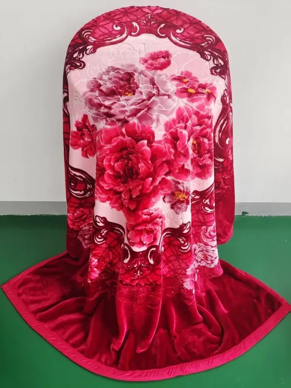 پتو دونفره دولایه دو رو مخمل کلودی برند tghوارداتی gallery5